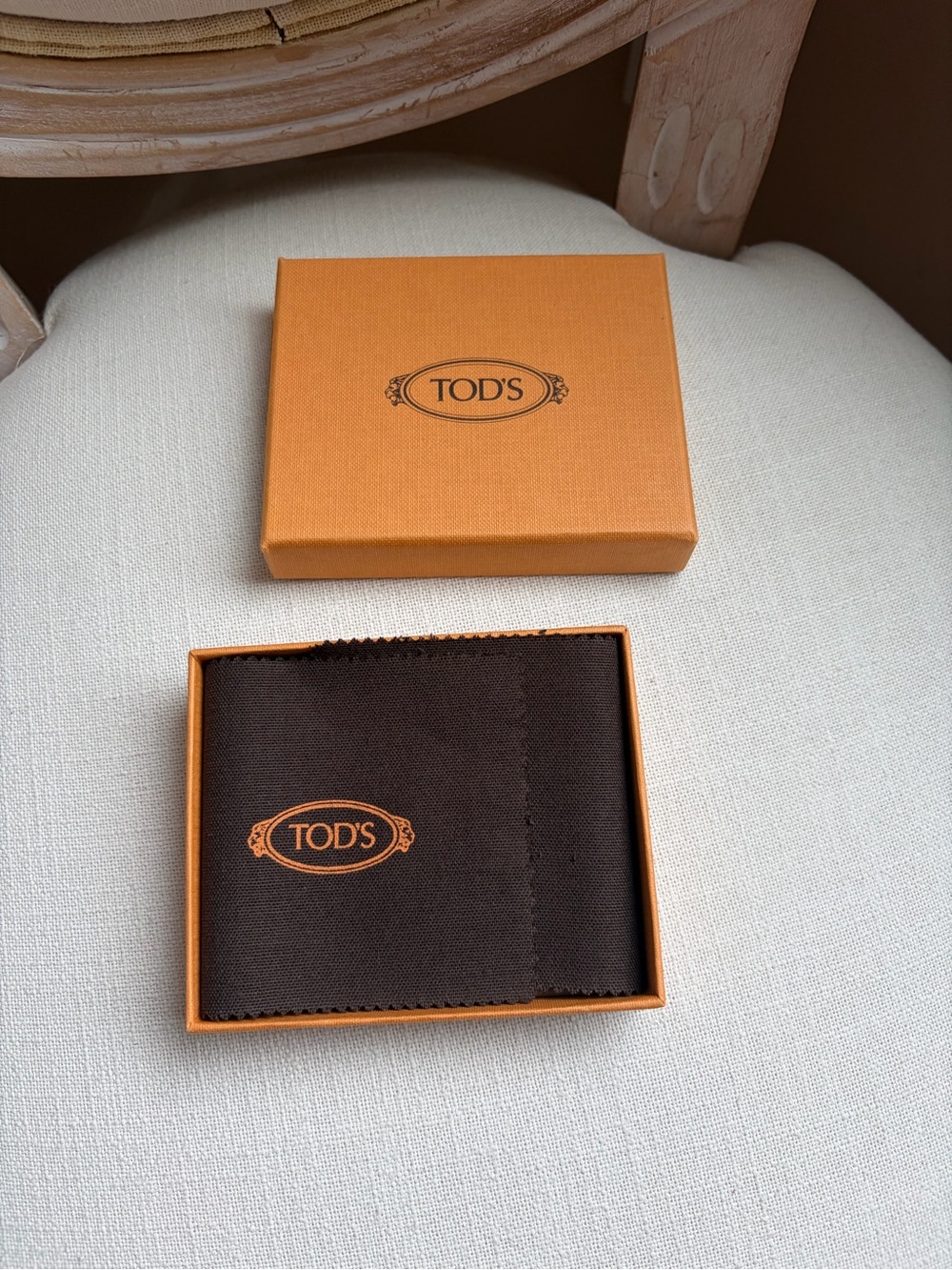 TOD’S dark taupe leather card holder - Picture 6 of 7